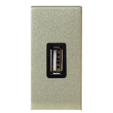 ABB Zenit Шампань Механизм USB зарядного устройства, 1М, 750 мА | N2185 CV | 2CLA218500N1901 | ABB