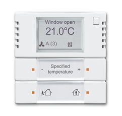 6128/28-84-500 Терморегулятор KNX с дисплеем и сенсором, 2/4-клавишный, альпийский белый | 6134-0-0334 | 2CKA006134A0334 | ABB