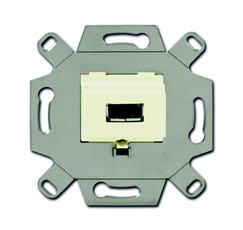 Механизм USB-розетки/разъёма, USB-type A, USB2.0, 5 полюсов, цвет слоновая кость | 0230-0-0418 | 2CKA000230A0418 | ABB