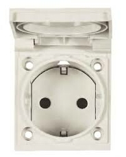 ABB Zenit UJP Розетка с/з арт.3288 GR, панельная 2P+E, IP54 с крышкой, 10/16А, 250В, серый | 3288 GR | 2CLA328800A1001 | ABB