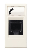 ABB Zenit Альп. белый Розетка телефонная на 6 контактов, RJ12, (1 мод) | N2117.6 BL | 2CLA211760N1101 | ABB