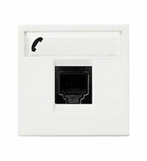 ABB Zenit Альп. белый Розетка телефонная на 6 контактов, RJ12, (2 мод) | N2217.6 BL | 2CLA221760N1101 | ABB