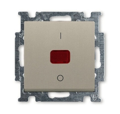 ABB Basic 55 Шампань Выключатель 1-клавишный 2-полюсный, 20A | 1020-0-0091 | 2CKA001020A0091 | ABB