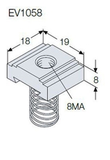 Гайка М8 для EV1050 (100шт) | EV1058 | ABB