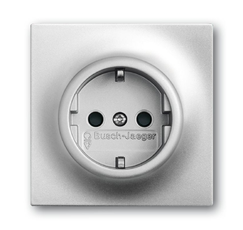 Розетка SCHUKO 16А 250В с защитными шторками, серия impuls, цвет серебристый металлик | 2013-0-5275 | 2CKA002013A5275 | ABB