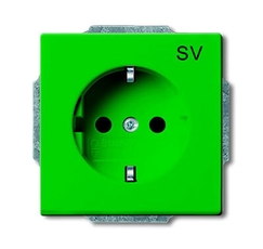 Розетка SCHUKO 16А 250В, серия solo/future, зеленая | 2011-0-3722 | 2CKA002011A3722 | ABB