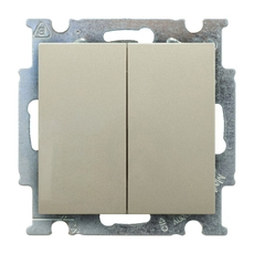 ABB Basic 55 Шампань Переключатель 2-х клавишный | 1012-0-2171 | 2CKA001012A2171 | ABB
