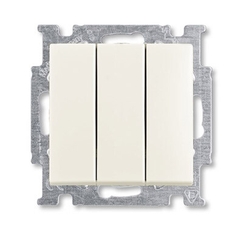 ABB Basic 55 Шале (белый) Выключатель 3-клавишный, 16А | 1012-0-2183 | 2CKA001012A2183 | ABB