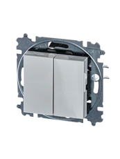 ABB Levit Серый / белый Выключатель 2-кл. | 3559H-A05445 16W | 2CHH590545A6016 | ABB