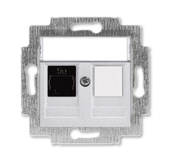 ABB Levit Серебро Розетка комп. RJ45 категория 5e и заглушка | 5014H-A51017 70W | 2CHH295117A6070 | ABB