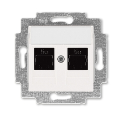 ABB Levit Жемчуг Розетка комп. 2-ая 2хRJ45 категория 5e | 5014H-A51018 68W | 2CHH295118A6068 | ABB