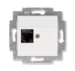 ABB Levit Жемчуг Розетка комп. RJ45 категория 6 и заглушка | 5014H-A61017 68W | 2CHH296117A6068 | ABB