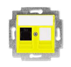ABB Levit Жёлтый Розетка комп. RJ45 категория 5e и заглушка | 5014H-A51017 64W | 2CHH295117A6064 | ABB