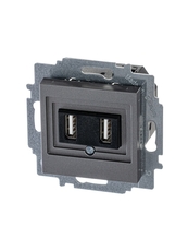 ABB Levit Сталь USB зарядка 2-ая | 5014H-A00040 69W | 2CHH290040A6069 | ABB