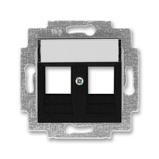 ABB Levit Антрацит Накладка с суппортом для информационных разъёмов | 5014H-A01018 63 | 2CHH291018A4063 | ABB