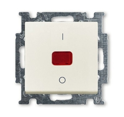 ABB Basic 55 Сл. кость Выключатель 1-клавишный 2-полюсный, 20A | 1020-0-0090 | 2CKA001020A0090 | ABB