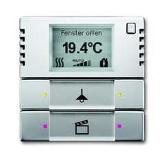 6128/28-866-500 Терморегулятор KNX с дисплеем и сенсором, 2/4-клавишный, нержавеющая сталь | 6134-0-0335 | 2CKA006134A0335 | ABB