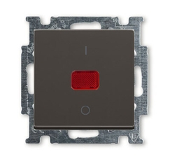 ABB Basic 55 Шато (чёрный) Выключатель 1-клавишный 2-полюсный, 20A | 1020-0-0092 | 2CKA001020A0092 | ABB