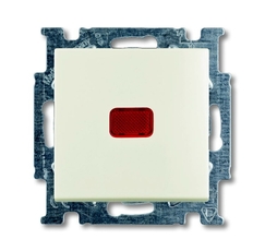 ABB Basic 55 Шале (белый) Выключатель кнопочный с полем для надписи | 1413-0-1101 | 2CKA001413A1101 | ABB