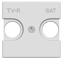 ABB Zenit Альп. белый Накладка для TV-R/SAT розетки, (2 мод) | N2250.1 BL | 2CLA225010N1101 | ABB
