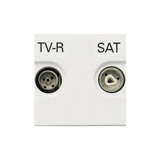 ABB Zenit Альп. белый Розетка TV-FM-SAT оконечная, (2 мод) | N2251.7 BL | 2CLA225170N1101 | ABB