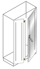 Створка двери с ручкой,нерж.ст. 1800х600 | TC1812DX | ABB