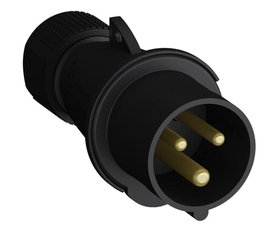 Вилка кабельная Easy&Safe 216EP6B,16А,2P+E,IP44,6ч,черн|2CMA103579R1000| ABB