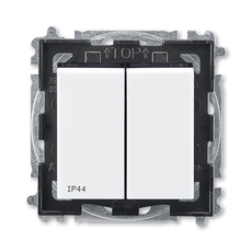 ABB Levit Белый / дымчатый чёрный Выключатель 2-кл. IP44 | 3559H-A05940 62 | 2CHH595940A4062 | ABB