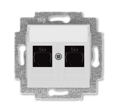 ABB Levit Серый Розетка комп. 2-ая 2хRJ45 категория 5e | 5014H-A51018 16W | 2CHH295118A6016 | ABB