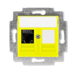 ABB Levit Жёлтый Розетка комп. RJ45 категория 6 и заглушка | 5014H-A61017 64W | 2CHH296117A6064 | ABB