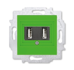 ABB Levit Зелёный USB зарядка 2-ая | 5014H-A00040 67W | 2CHH290040A6067 | ABB