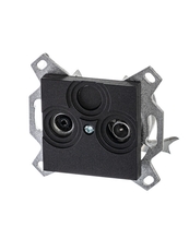 ABB Levit Антрацит Розетка TV-R оконечная | 5011H-A03503 63W | 2CHH083503A6063 | ABB