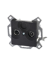 ABB Levit Антрацит Розетка TV-R проходная 7дБ | 5011H-A03607 63W | 2CHH083607A6063 | ABB