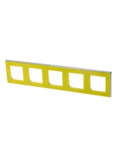 ABB Levit Жёлтый / дымчатый чёрный Рамка 5-ая | 3901H-A05050 64W | 2CHH015050A6064 | ABB