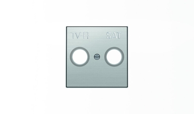 Накладка для TV-R-SAT розетки, серия SKY, цвет нержавеющая сталь|2CLA855010A1401| ABB