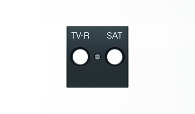 Накладка для TV-R-SAT розетки, серия SKY, цвет чёрный бархат|2CLA855010A1501| ABB