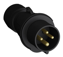 Вилка кабельная Easy&Safe 332EP6B,32А,3P+E,IP44,6ч,черн|2CMA103588R1000| ABB