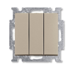 ABB Basic 55 Шампань Выключатель 3-клавишный, 16А | 1012-0-2163 | 2CKA001012A2163 | ABB