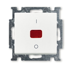 ABB Basic 55 Альп. белый Выключатель 1-клавишный 2-полюсный, 20A | 1020-0-0089 | 2CKA001020A0089 | ABB