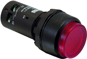 Кнопка с подсветкой CP3-13R-01 красная 220В AC/DC с выступающей клавишей без фиксации 1НЗ | 1SFA619102R1341 | ABB