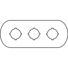 Шильдик MA6-1003 (3 места) для пластикового кнопочного поста | 1SFA611930R1003 | ABB