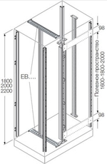 Стойки каркаса+для ячеек+каб секции H=2200мм (7шт) | EM2203 | ABB