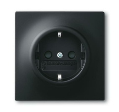 Розетка SCHUKO 16А 250В, серия impuls, цвет чёрный бархат | 2011-0-3886 | 2CKA002011A3886 | ABB