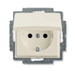 ABB Basic 55 Шале (белый) Розетка с/з 16А 250В, IP44, в сборе | 2018-0-1503 | 2CKA002018A1503 | ABB