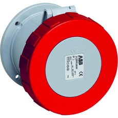Розетка панельная с прямым унифицированным фланцем 363RU6W, 63A, 3P+E, IP67, 6ч | 2CMA167384R1000 | ABB