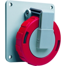 Розетка панельная с угловым фланцем 416RAU6W, 16A, 3P+N+E, IP67, 6ч | 2CMA167030R1000 | ABB