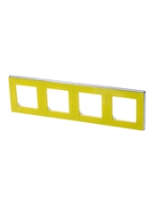 ABB Levit Жёлтый / дымчатый чёрный Рамка 4-ая | 3901H-A05040 64W | 2CHH015040A6064 | ABB