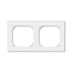 ABB Levit Белый / ледяной Рамка двойная 55х55 для механизмов BJE | 3901H-A05520 01 | 2CHH015520A4001 | ABB