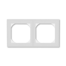 ABB Levit Серый / белый Рамка двойная 55х55 для механизмов BJE | 3901H-A05520 16 | 2CHH015520A4016 | ABB