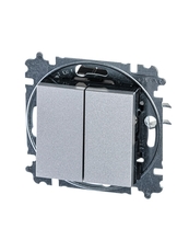 ABB Levit Серебро / дымчатый чёрный Переключатель 2-кл. | 3559H-A52445 70W | 2CHH595245A6070 | ABB